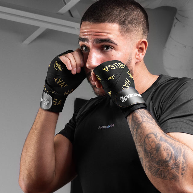 Hayabusa Boxbandagen Deluxe - Schwarz/Gold