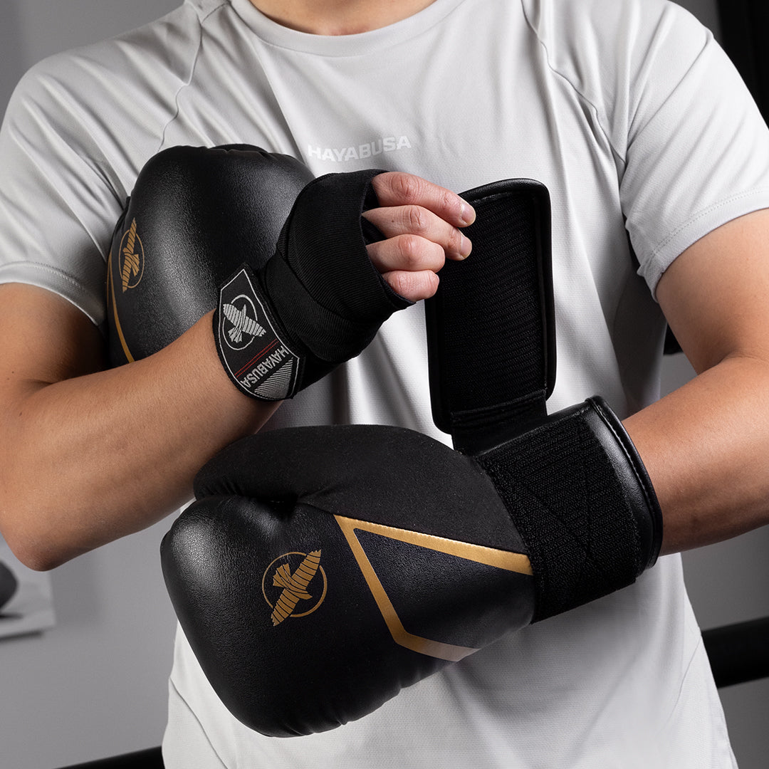 Hayabusa Boxhandschuhe E1 - Schwarz/Gold
