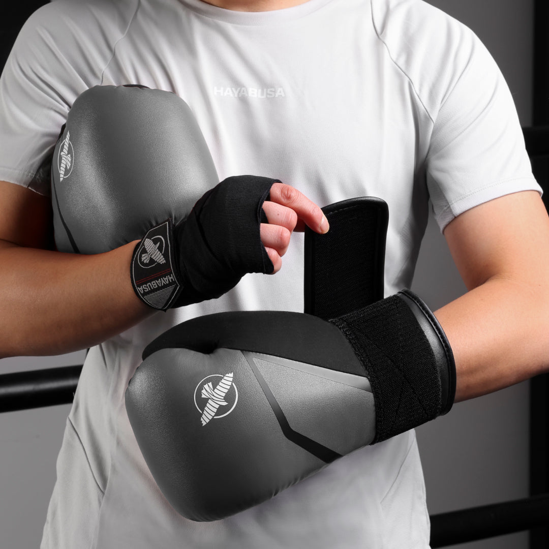 Hayabusa Boxhandschuhe E1 - Grau/Schwarz