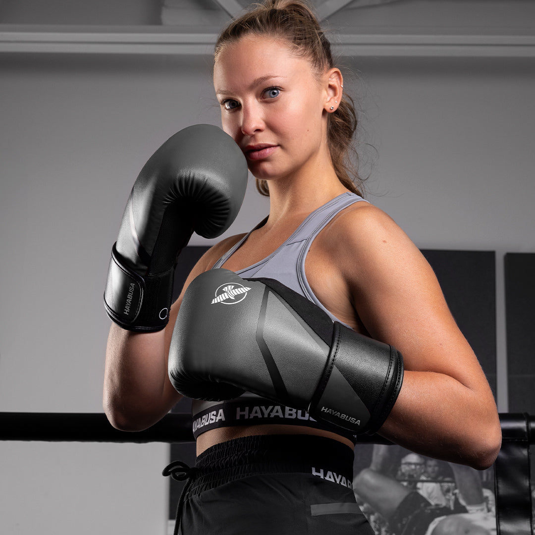 Hayabusa Boxhandschuhe E1 - Grau/Schwarz