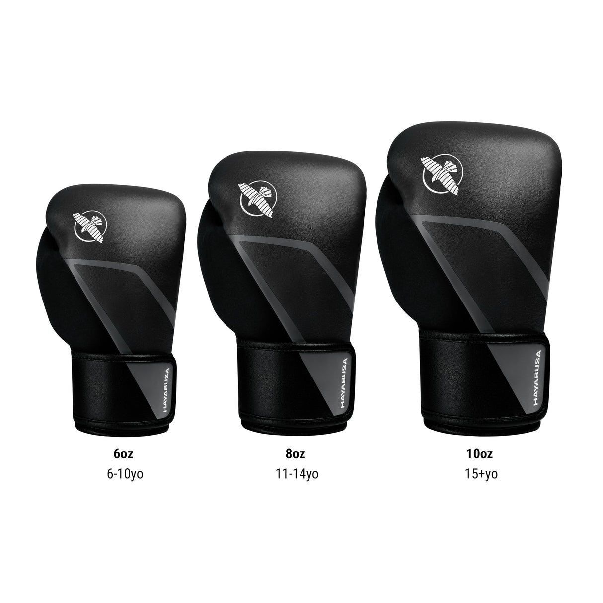 Hayabusa Boxhandschuhe E1 Kids - Schwarz/Grau