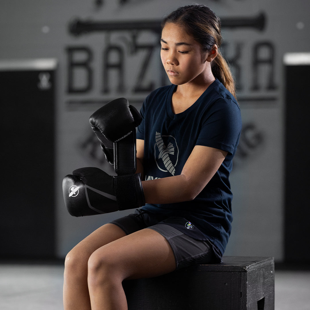 Hayabusa Boxhandschuhe E1 Kids - Schwarz/Grau