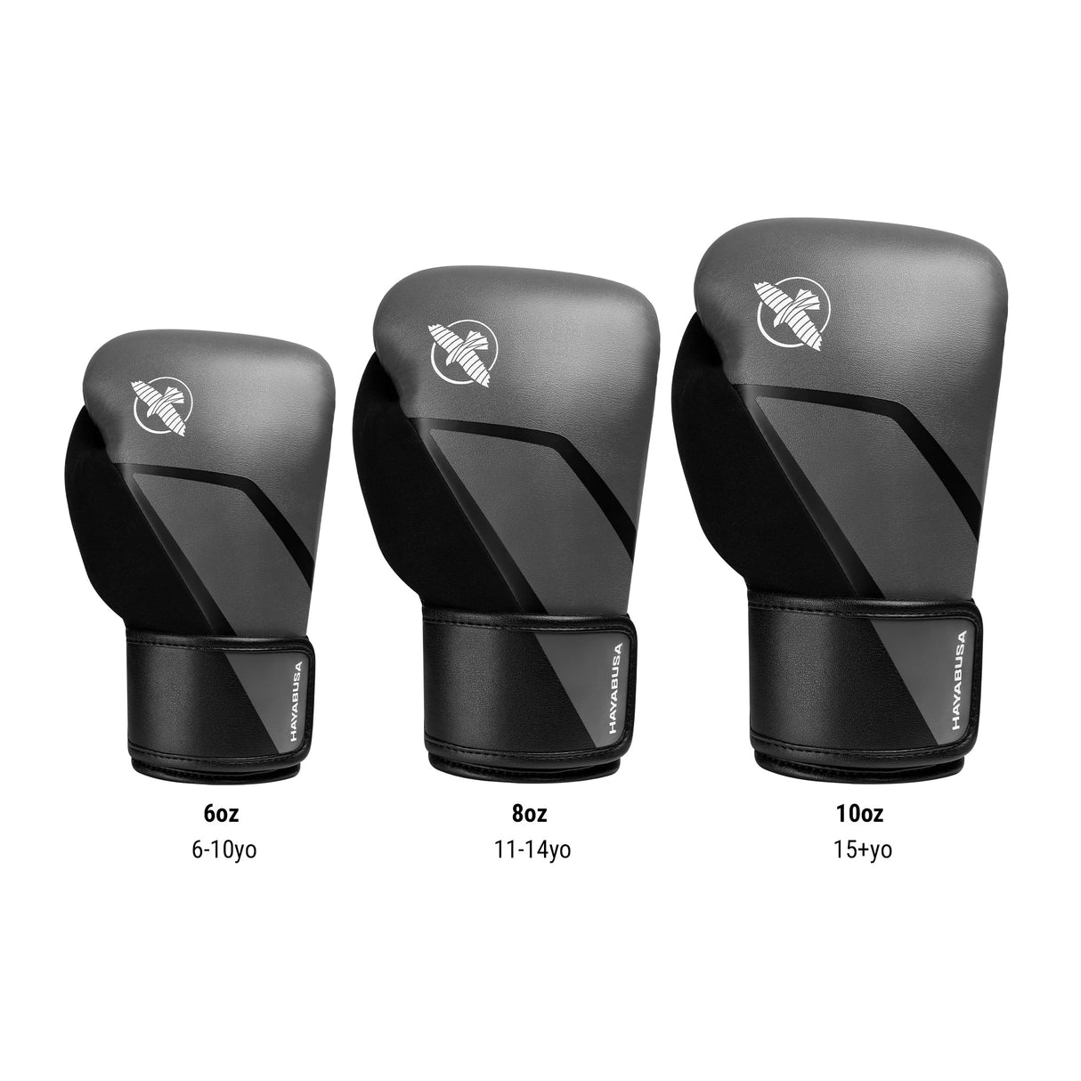 Hayabusa Boxhandschuhe E1 Kids - Grau/Schwarz