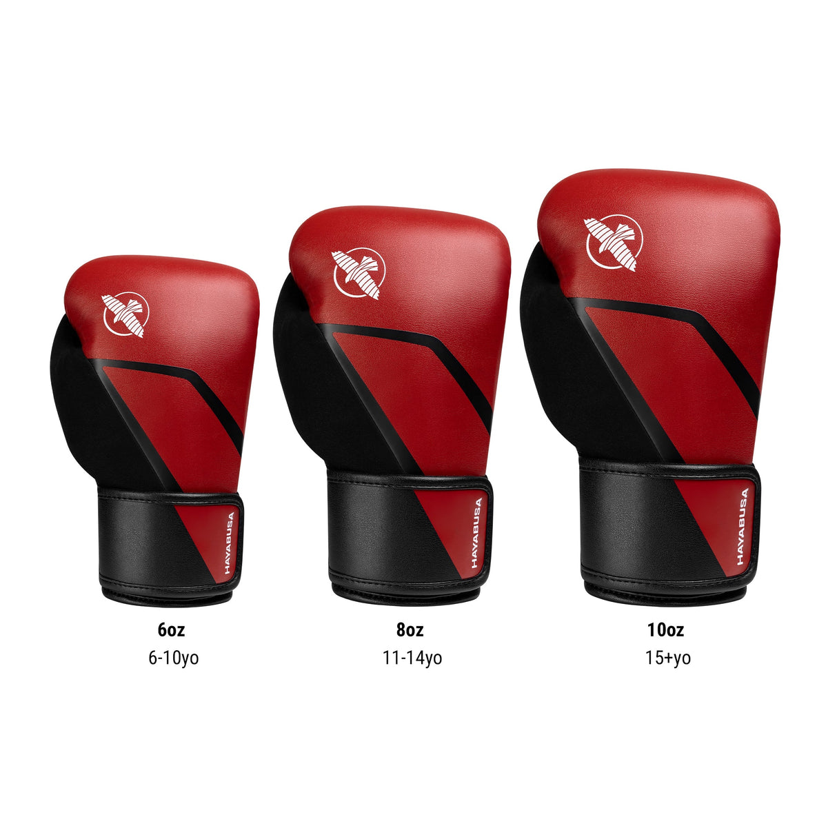 Hayabusa Boxhandschuhe E1 Kids - Rot/Schwarz