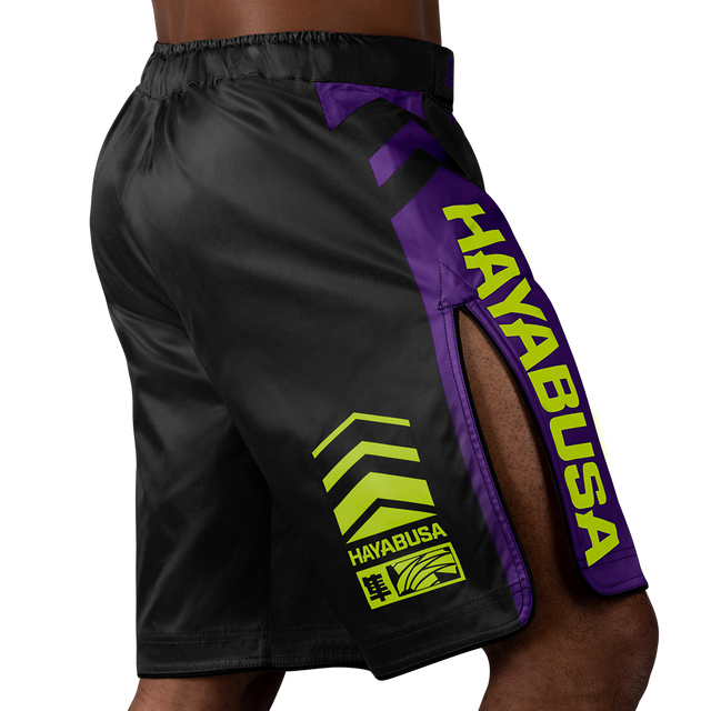 Hayabusa MMA-Shorts Icon Lang - Schwarz/Neon