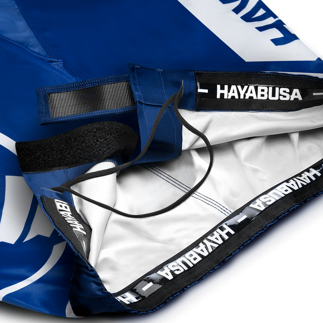 Hayabusa MMA-Shorts Icon Lang - Blau/Weiss