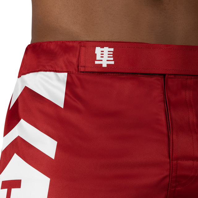 Hayabusa MMA-Shorts Icon Lang - Rot/Weiss