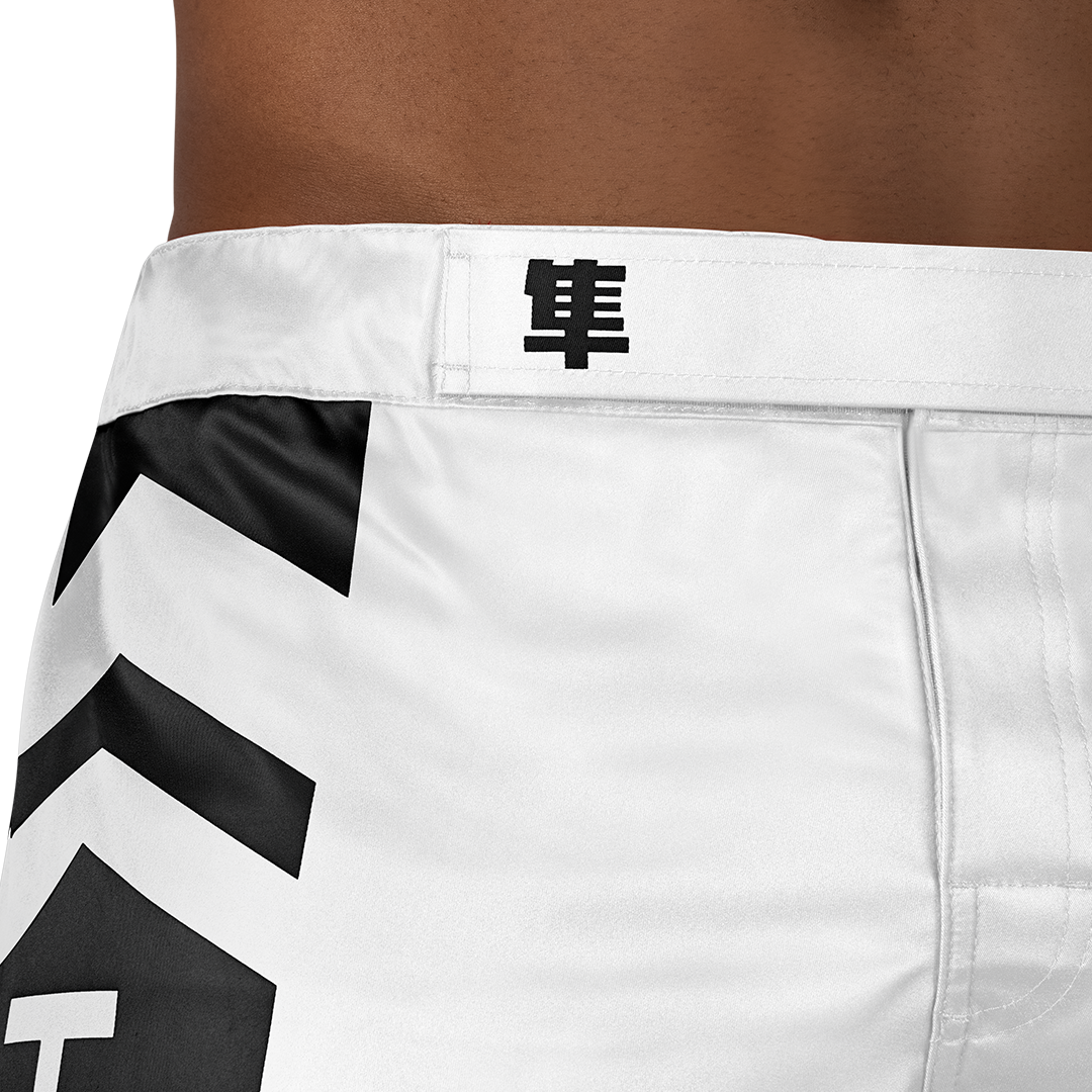 Hayabusa MMA-Shorts Icon Lang - Weiss/Schwarz