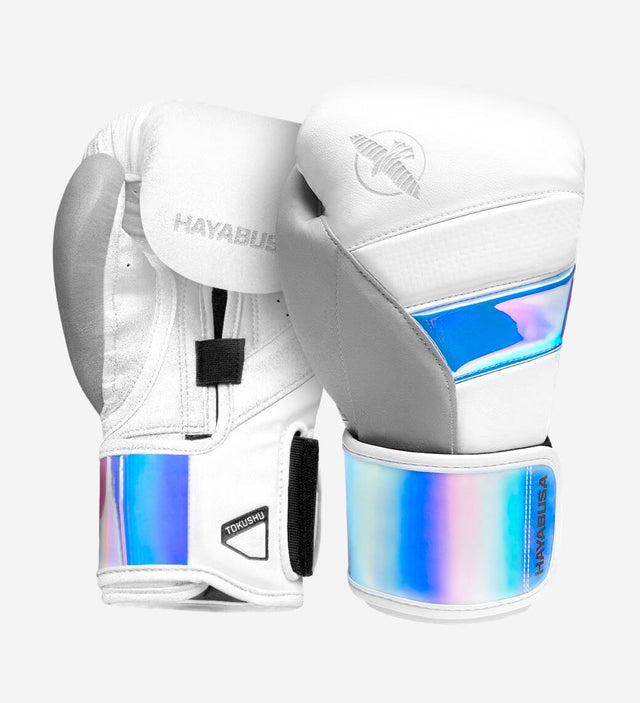 Hayabusa (Kick)Bokshandschoenen T3 - Wit/Fluo Platinum - (Kick)Bokshandschoenen