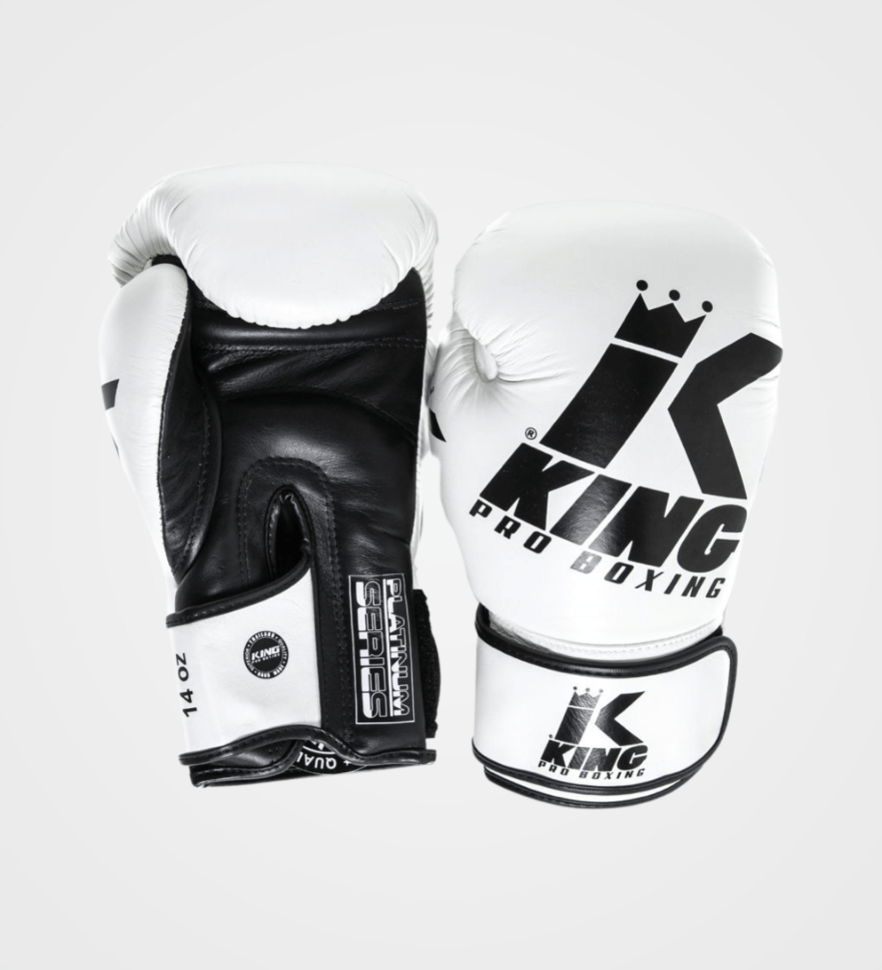 King Boxhandschuhe Platinum 5 - Weiss/Schwarz - The Fight Company Deutschland