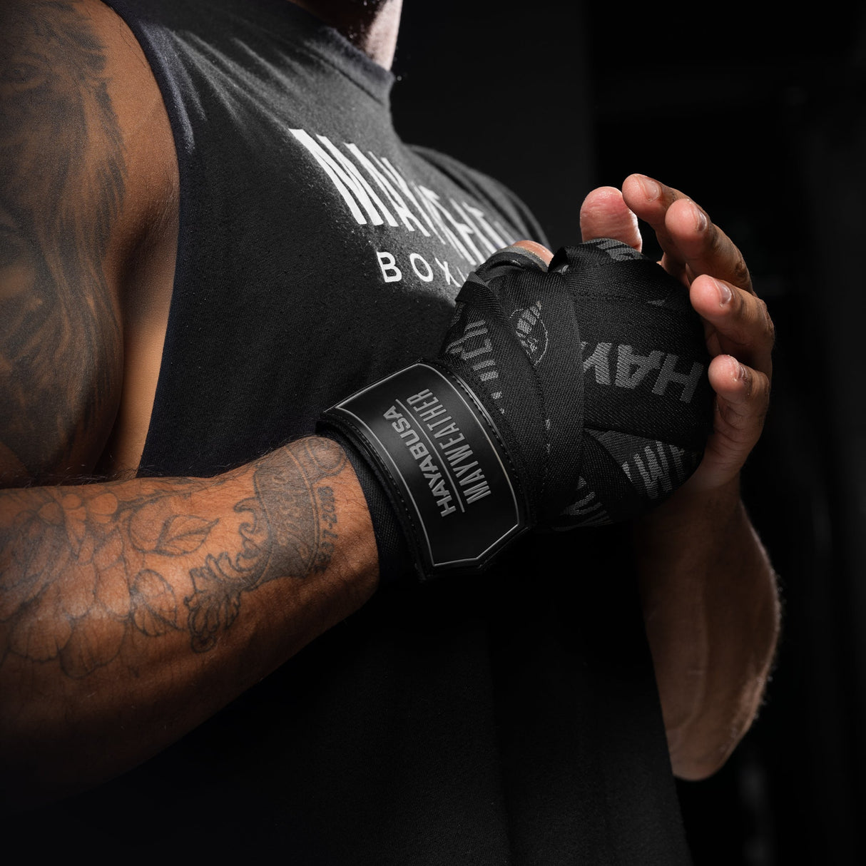 Hayabusa x Mayweather Boxbandagen Deluxe - Schwarz/Grau