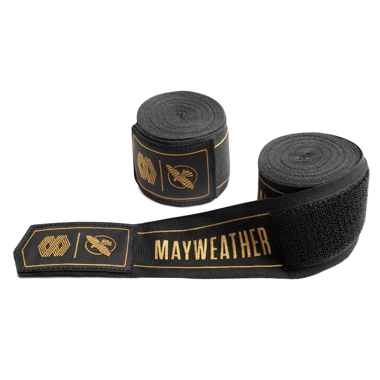 Hayabusa x Mayweather Bandages Stretch - Zwart/Goud