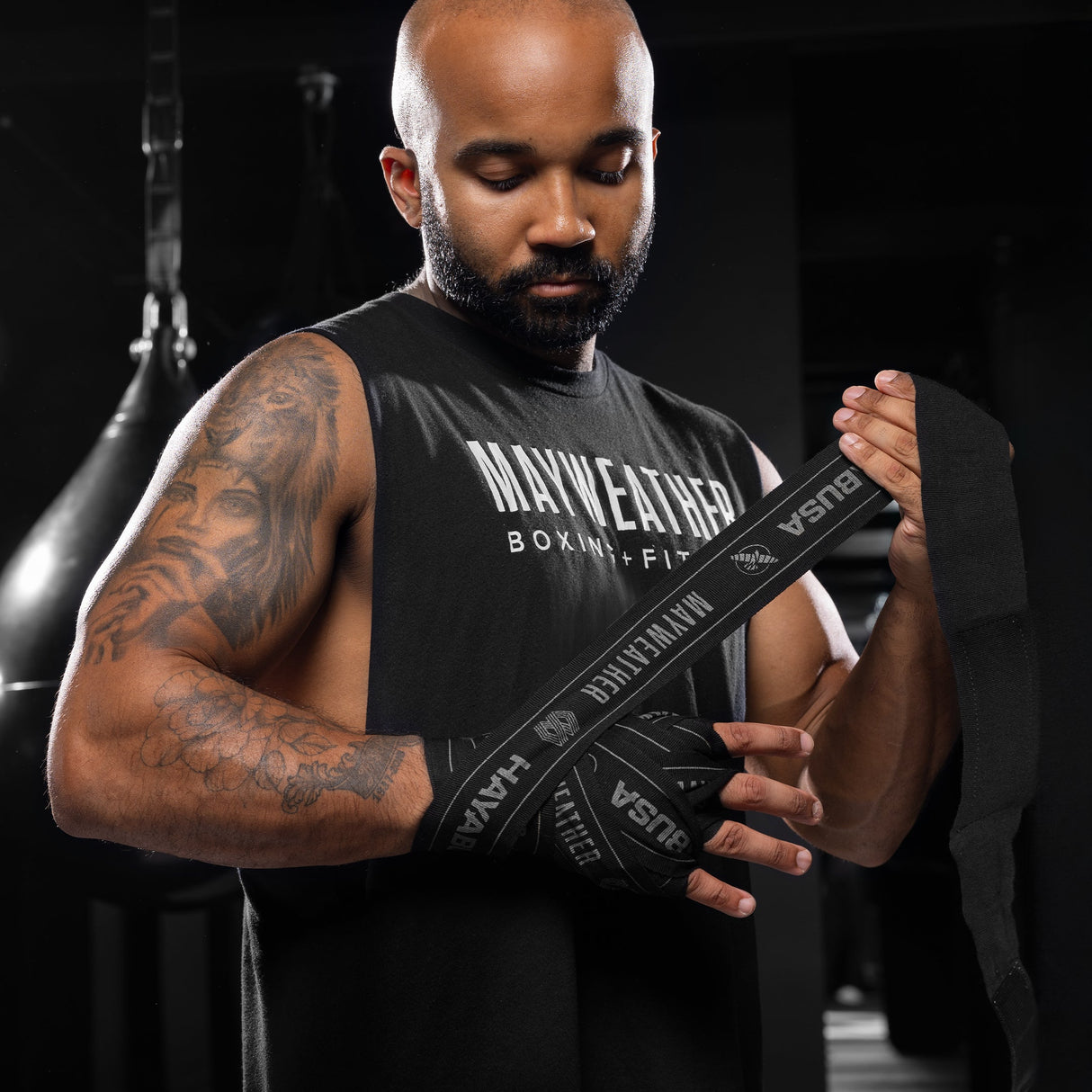 Hayabusa x Mayweather Boxbandagen Stretch - Schwarz/Grau