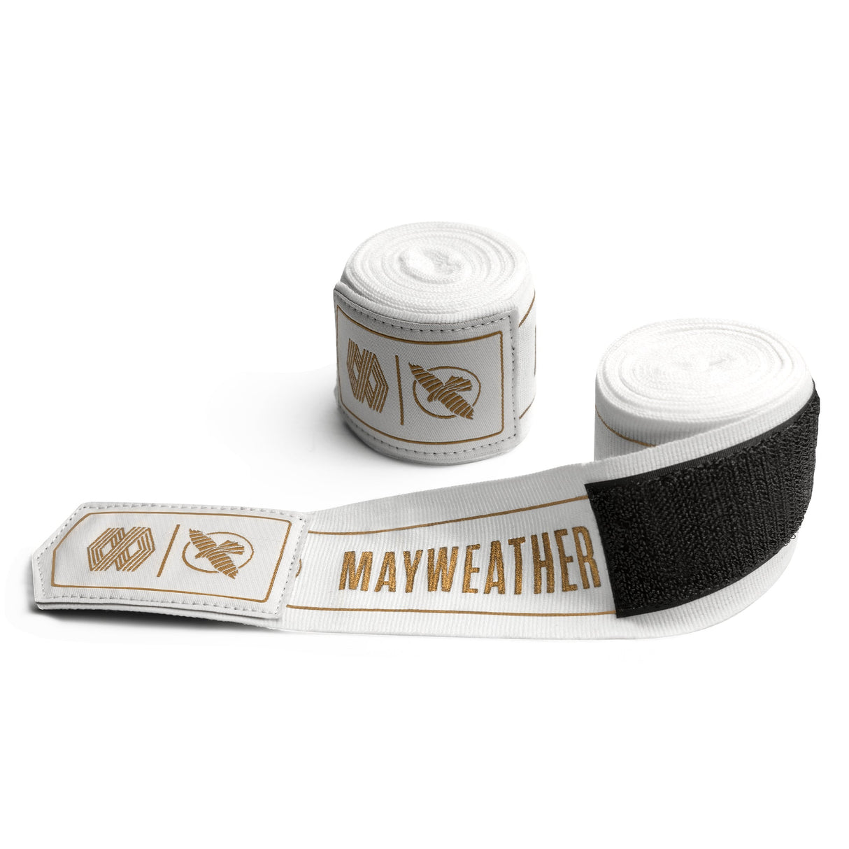 Hayabusa x Mayweather Boxbandagen Stretch - Weiss/Gold