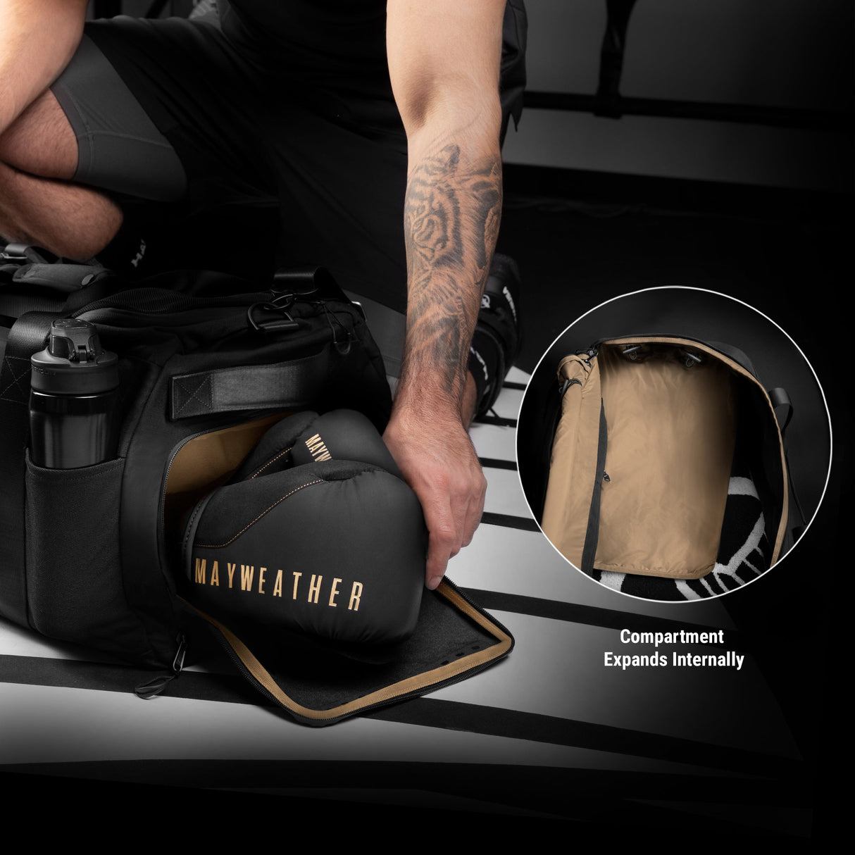 Hayabusa x Mayweather Sporttasche Airstream - Schwarz/Gold