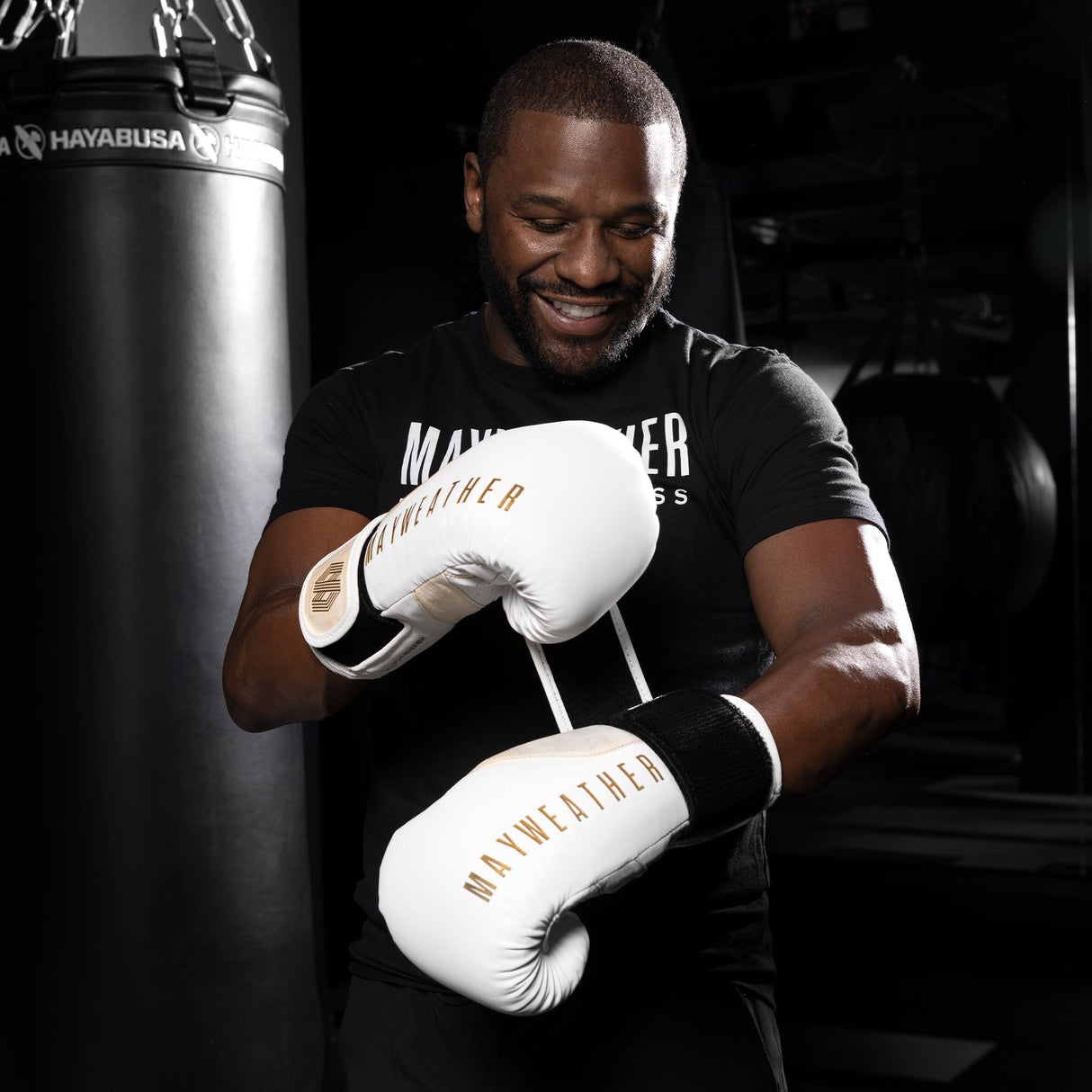 Hayabusa x Mayweather Boxhandschuhe Champ - Weiss/Gold