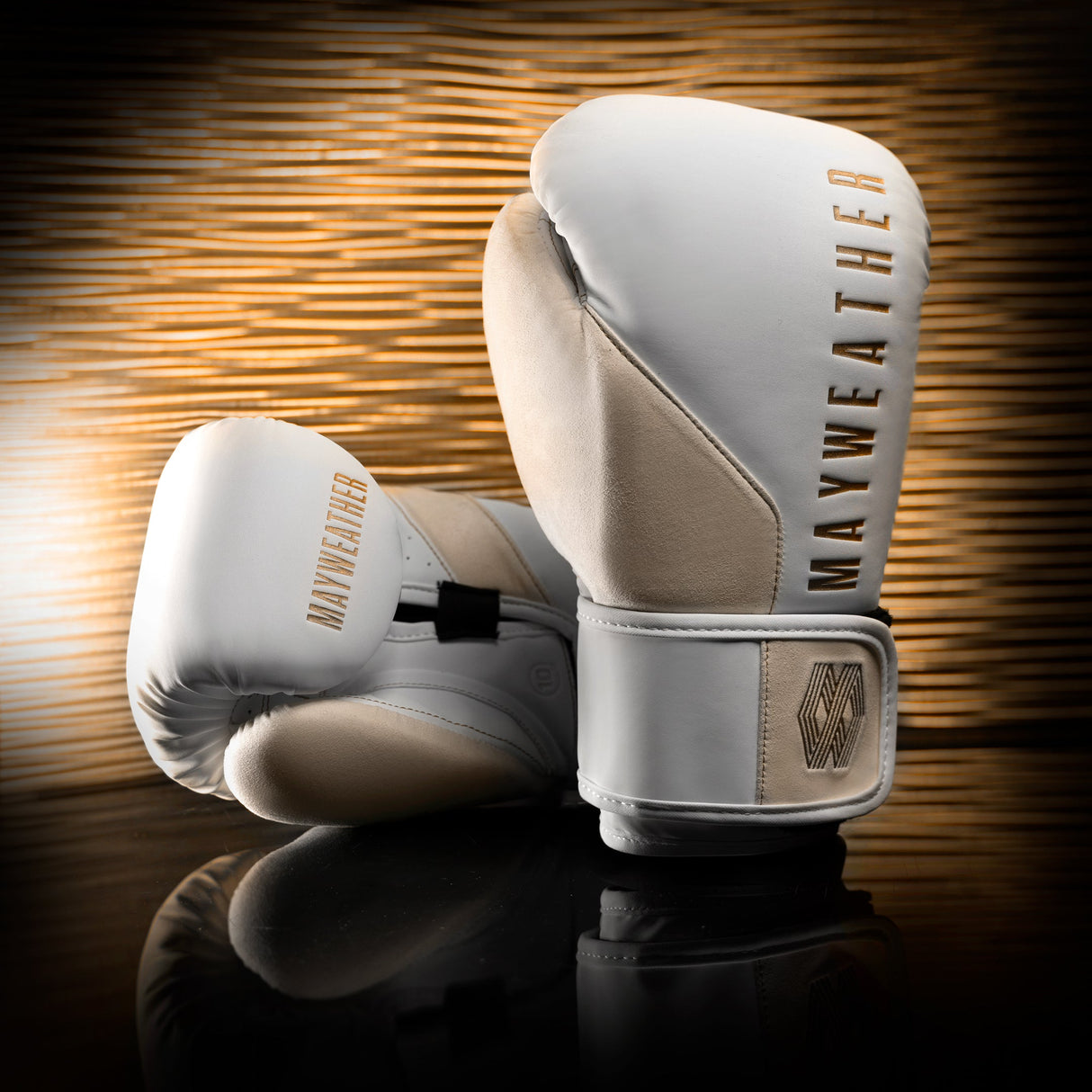 Hayabusa x Mayweather Boxhandschuhe Champ - Weiss/Gold