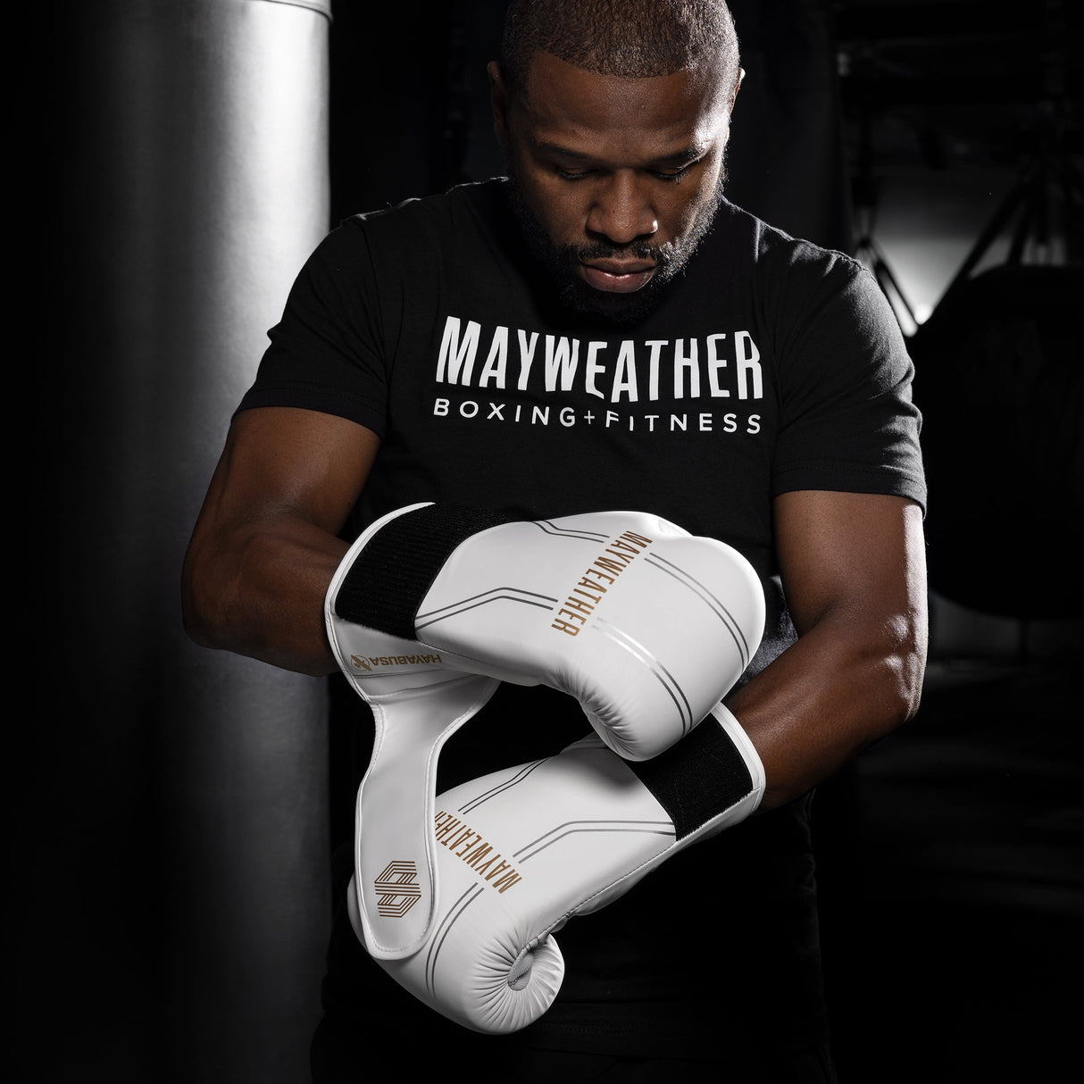 Hayabusa x Mayweather Boxhandschuhe Contender - Weiss/Gold