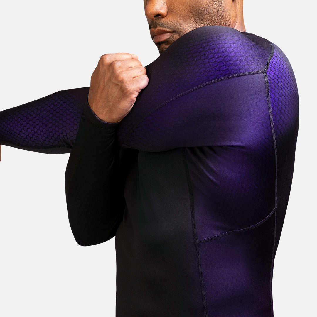 Hayabusa Rashguard Fusion Lange Ärmel - Schwarz/Lila
