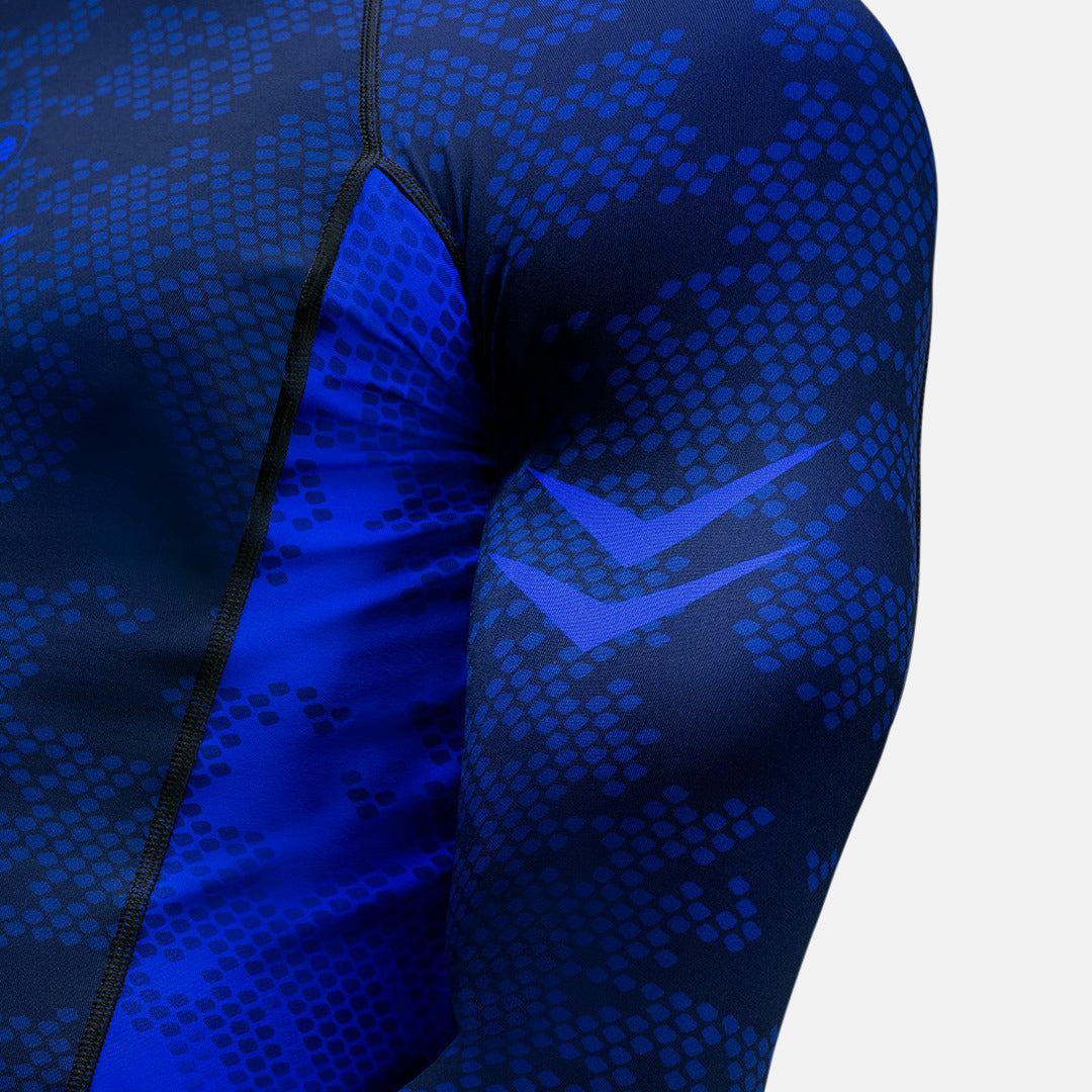 Hayabusa Rashguard Ranked Lange Ärmel - Blau