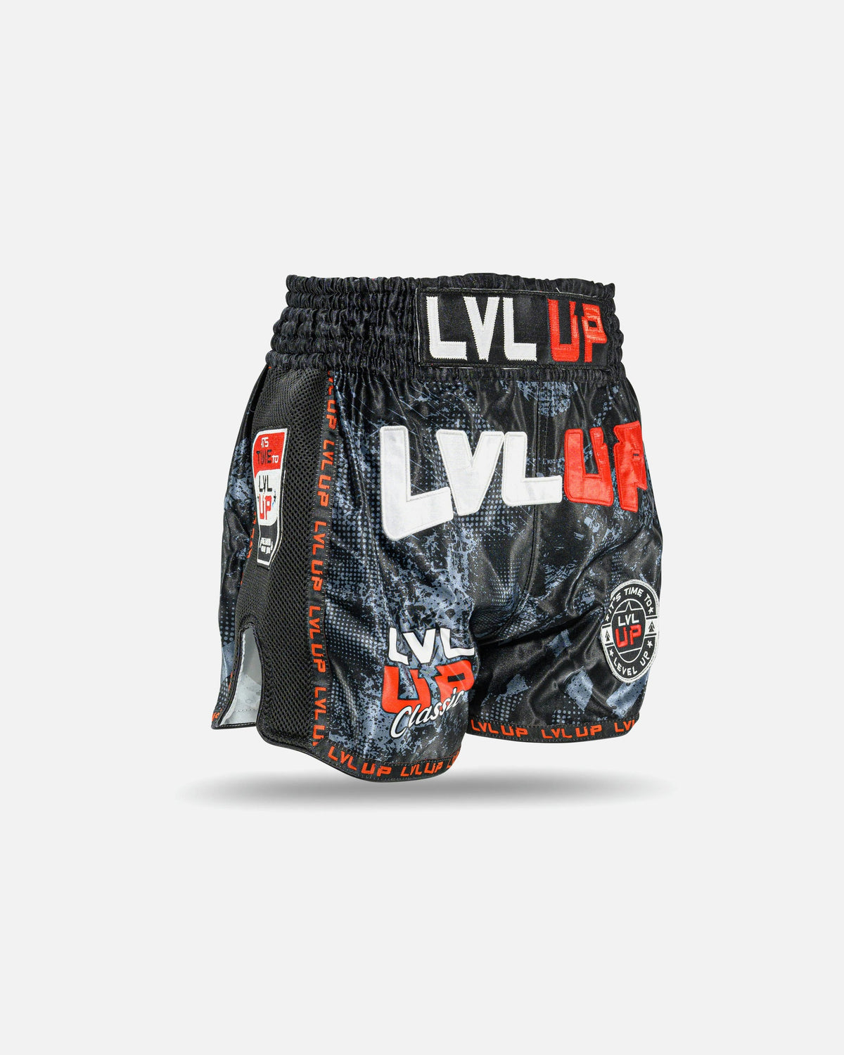 LVL UP Muay Thai Shorts Stadium - Schwarz
