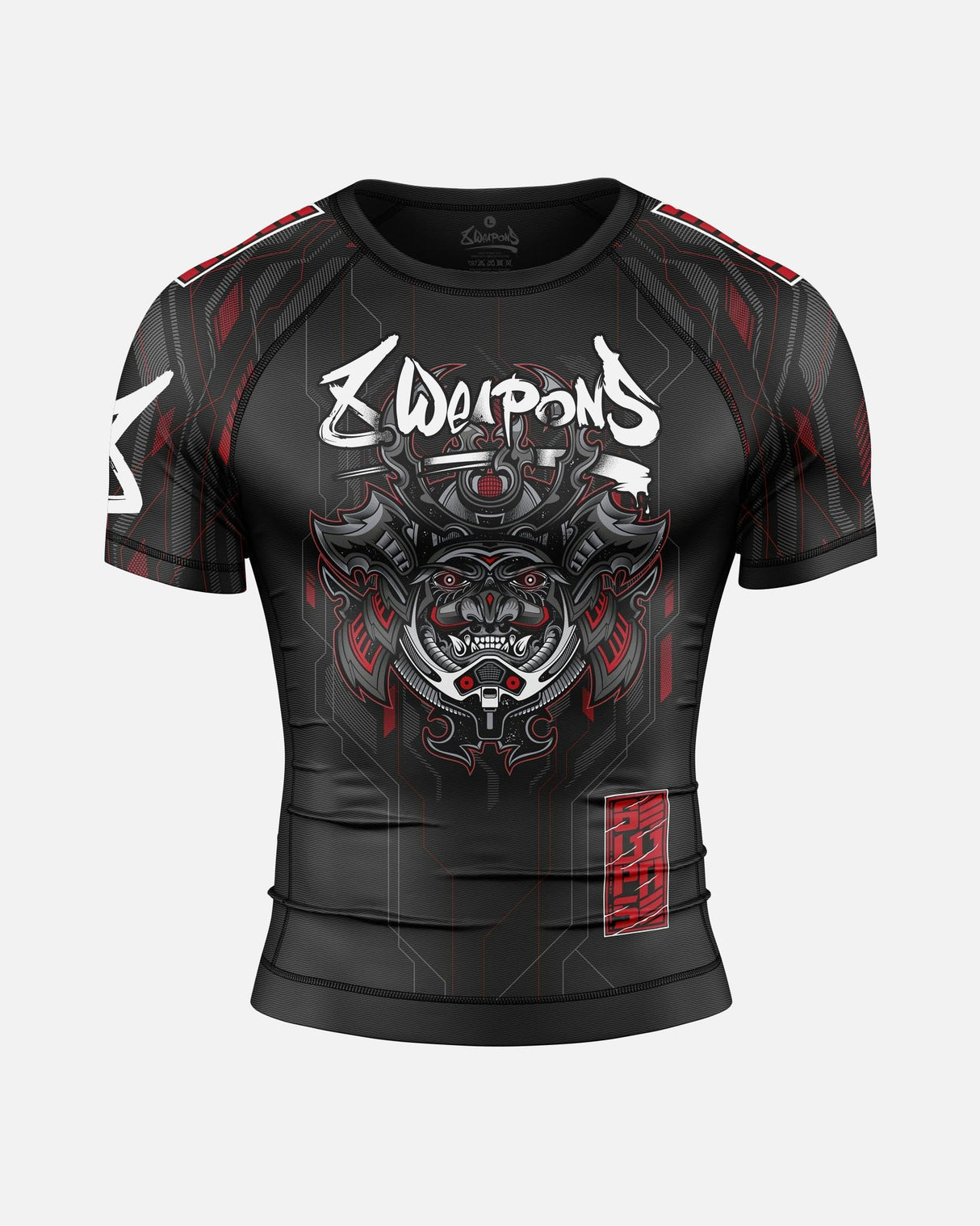 8 WEAPONS Rashguard Samurai 2.0 – Schwarz/Rot