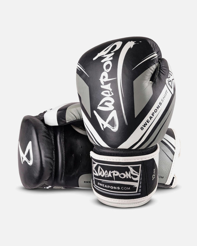 8 WEAPONS Boxhandschuhe Shift - Schwarz/Weiß
