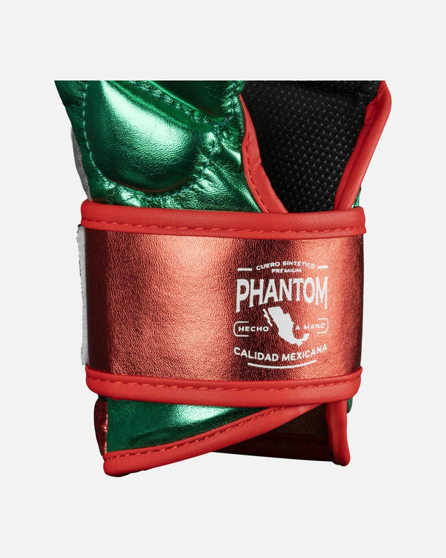 Phantom Athletics MMA Handschuhe Mexico - Silber/Grün/Rot