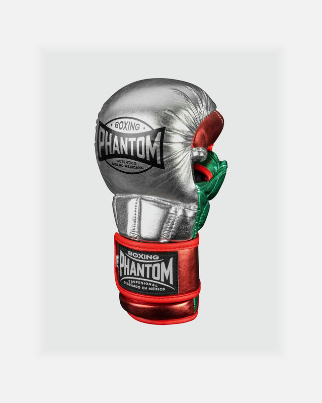 Phantom Athletics MMA Handschuhe Mexico - Silber/Grün/Rot