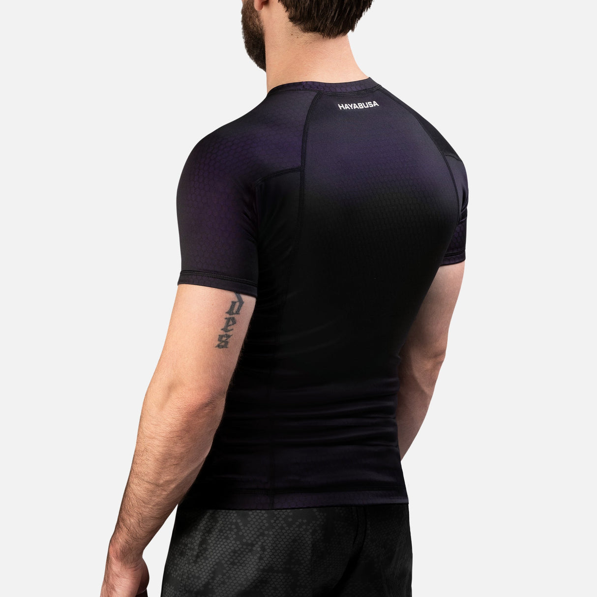 Hayabusa Rashguard Fusion Kurzarm - Schwarz/Lila