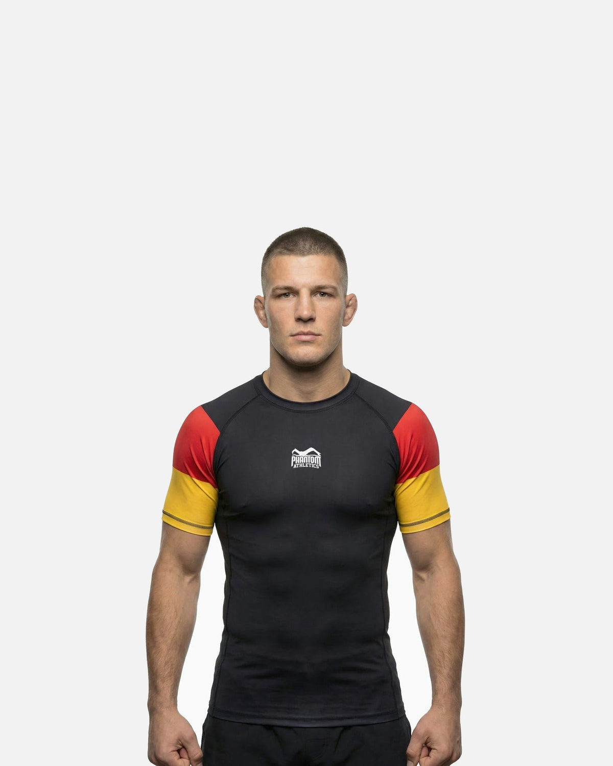 Phantom Athletics Rashguard Germany Kurzarm - Schwarz/Rot/Gold