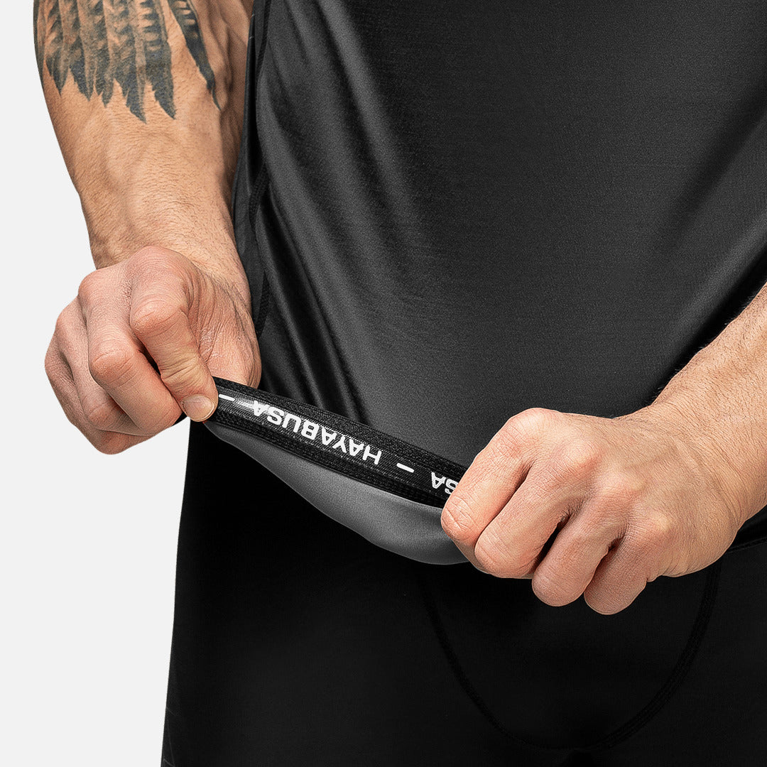 Hayabusa Rashguard Geo Kurzarm - Grau