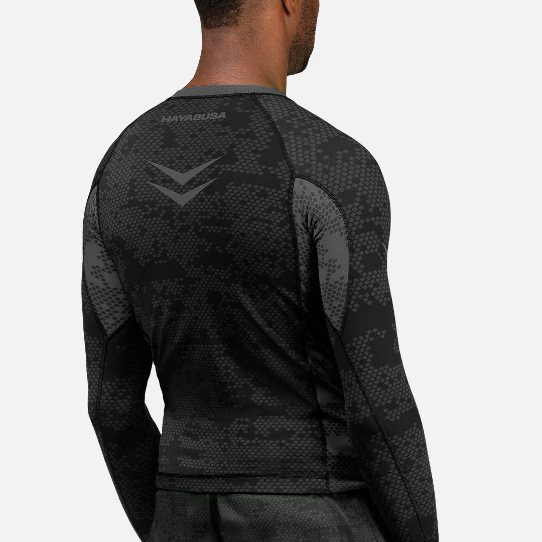Hayabusa Rashguard Ranked Lange Ärmel - Schwarz