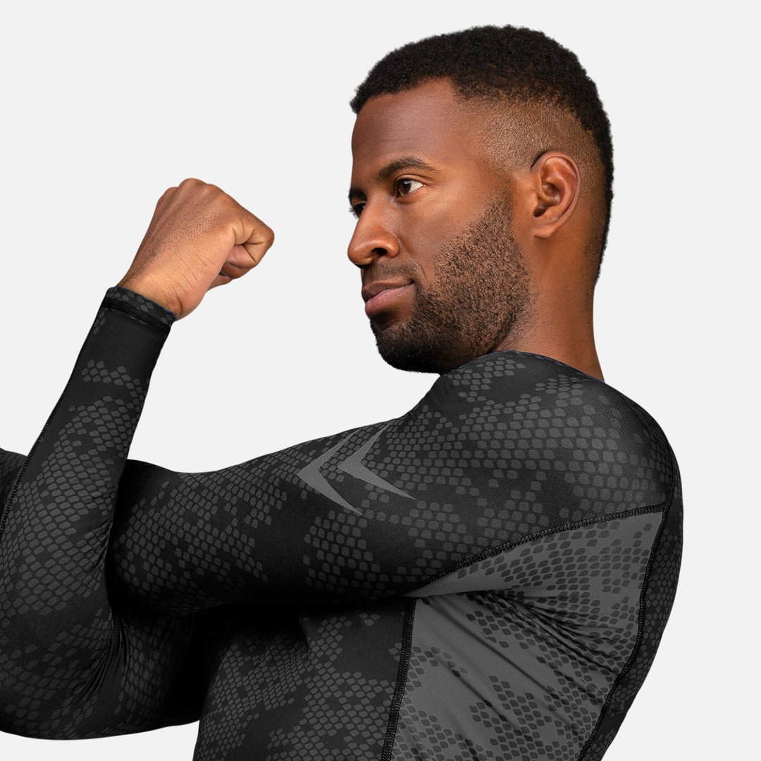 Hayabusa Rashguard Ranked Lange Ärmel - Schwarz