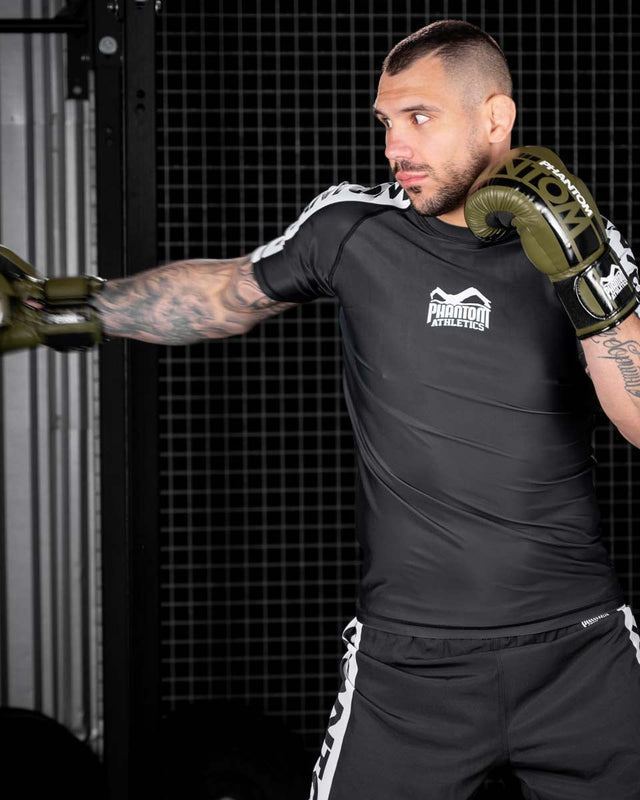Phantom Athletics Rashguard EVO Apex Korte Mouwen - Zwart