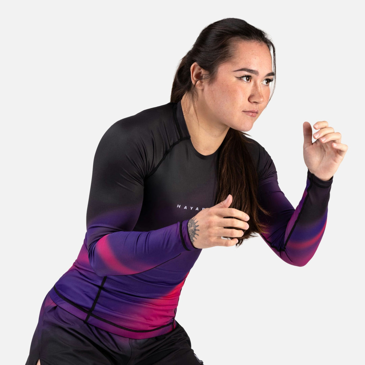 Hayabusa Rashguard Apex Nova Lange Ärmel Damen - Lila