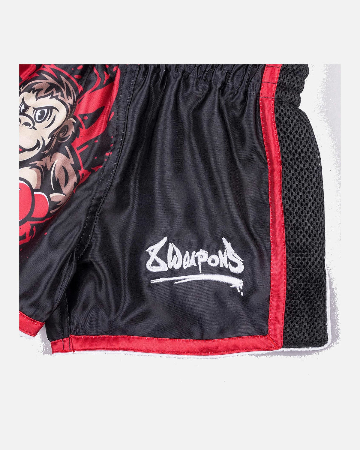 8 WEAPONS Muay-Thai-Shorts Joe - Schwarz/Rot