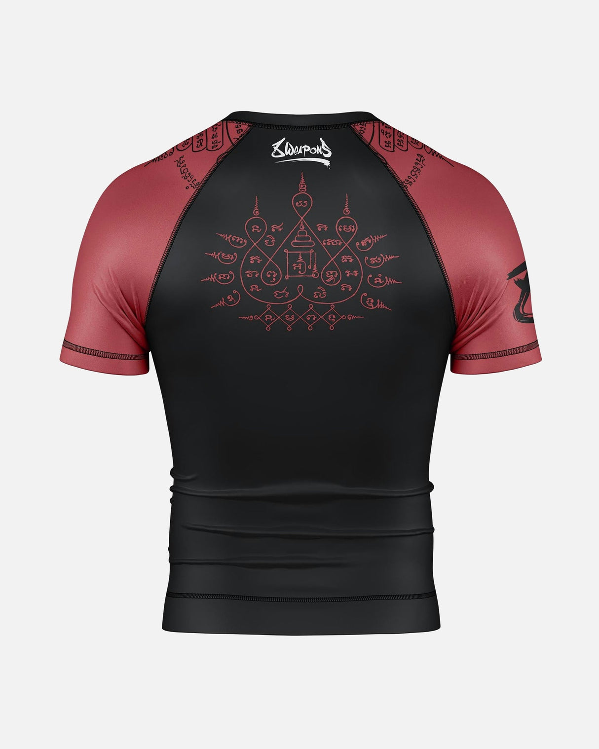 8 WEAPONS Rashguard 8 Ways Yant 2.0 - Schwarz/Bordeaux