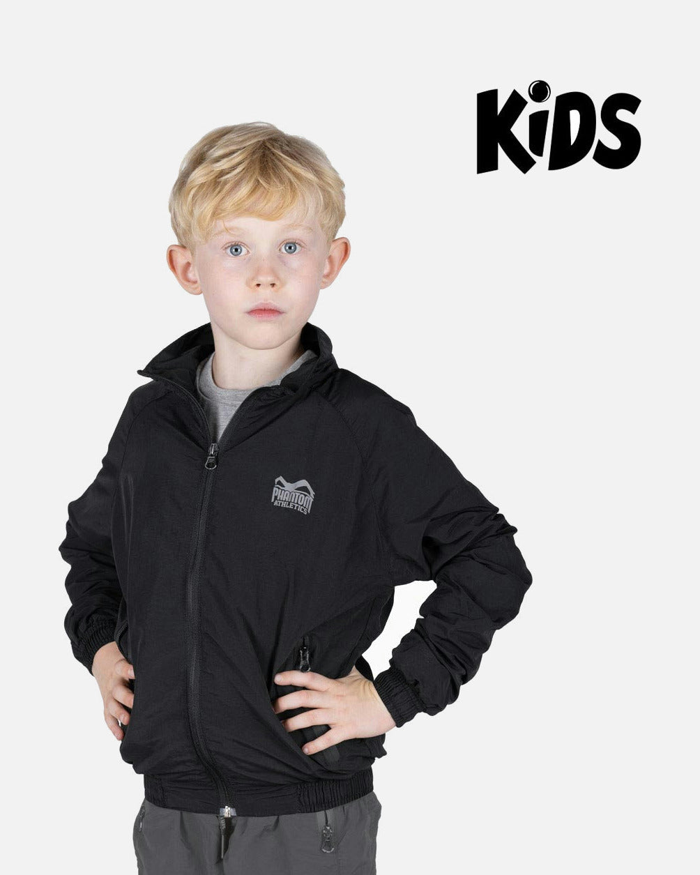 Phantom Athletics Trainingsjacke DMC Kinder - Schwarz