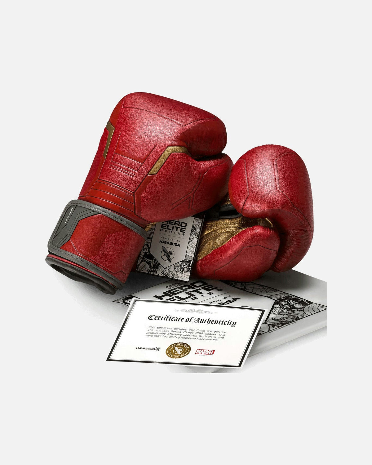 Marvel Hayabusa x Marvel Boxhandschuhe Iron Man - Rot/Gold