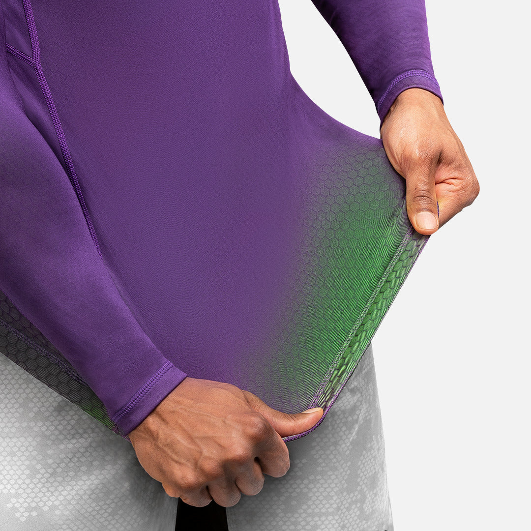 Hayabusa Rashguard Fusion Lange Ärmel - Lila/Grün