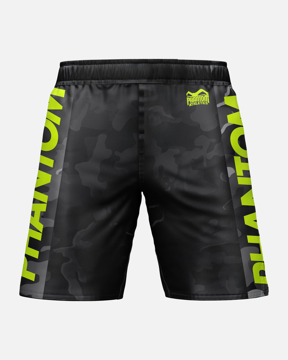 Phantom Athletics MMA Shorts EVO Neon - Schwarz Camo/Neon