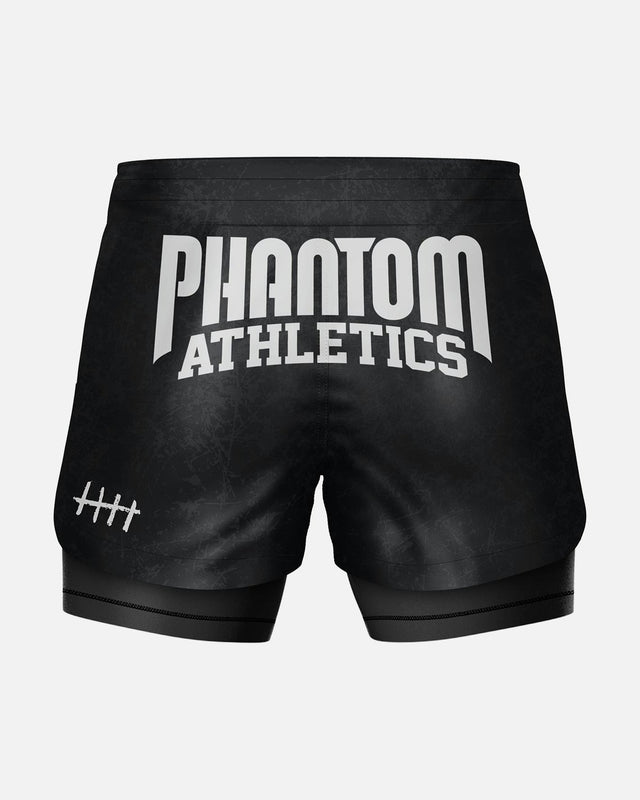 Phantom Athletics MMA Shorts Fusion 2in1 Serious - Schwarz