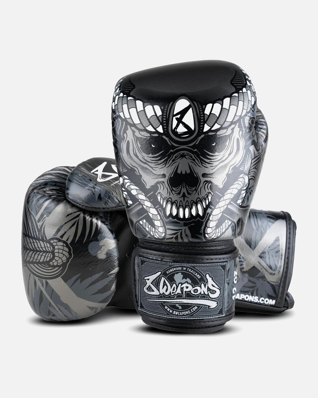 8 WEAPONS Boxhandschuhe Bone Island - Schwarz