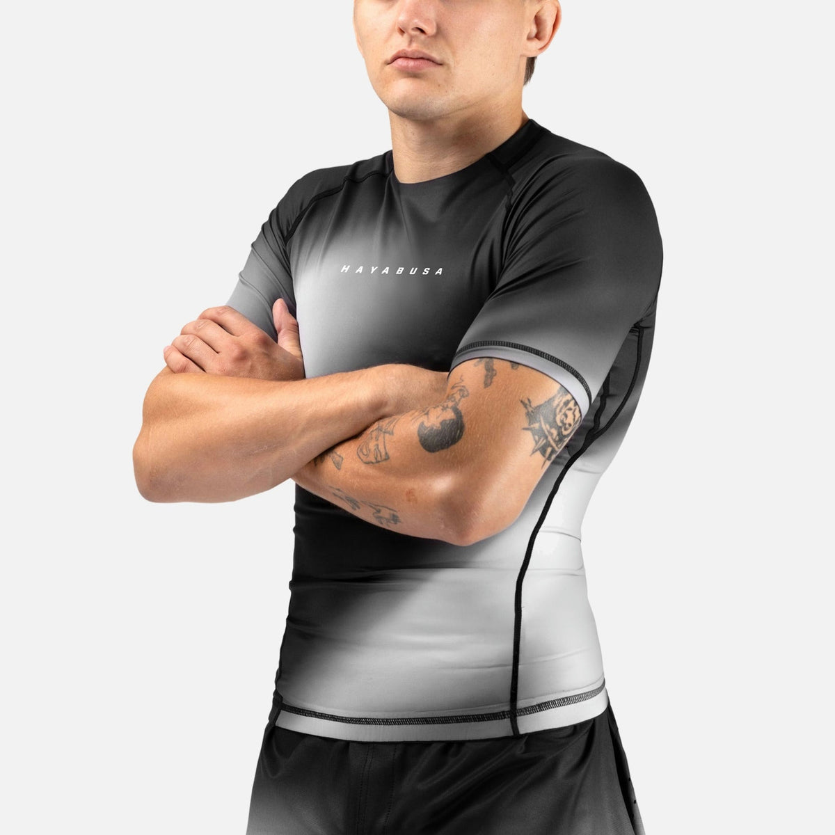 Hayabusa Rashguard Apex Nova Kurzarm - Grau