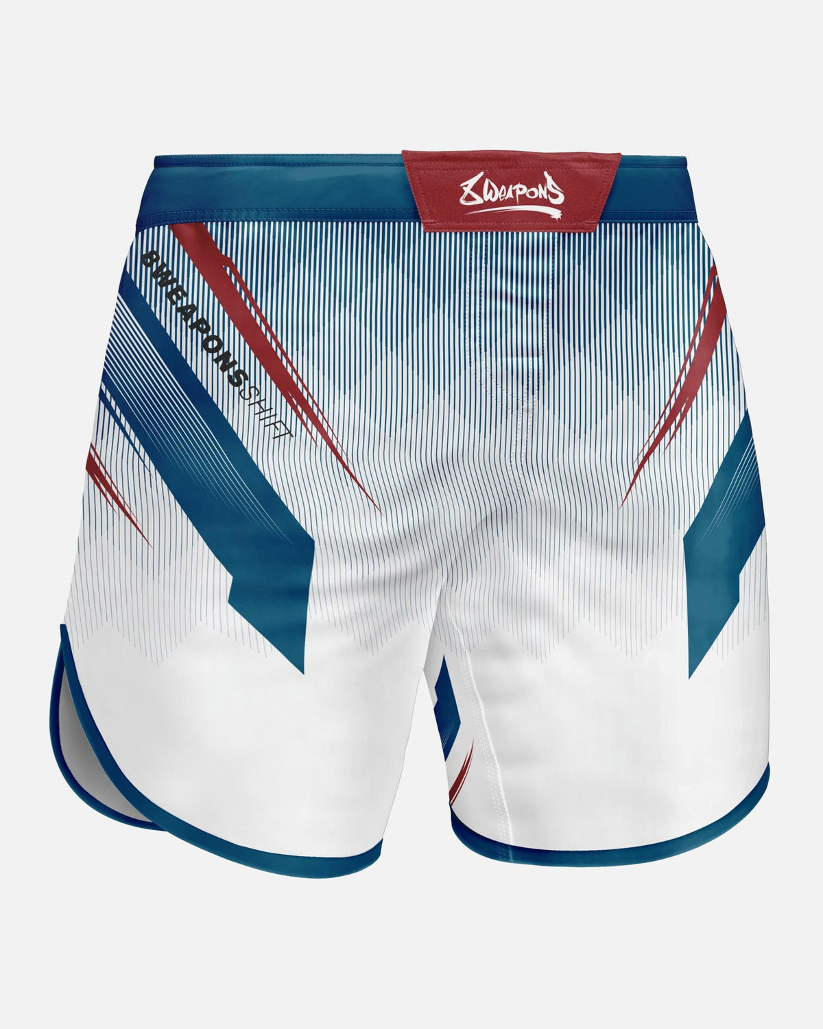 8 WEAPONS MMA Shorts Shift - Weiß/Navy/Rot