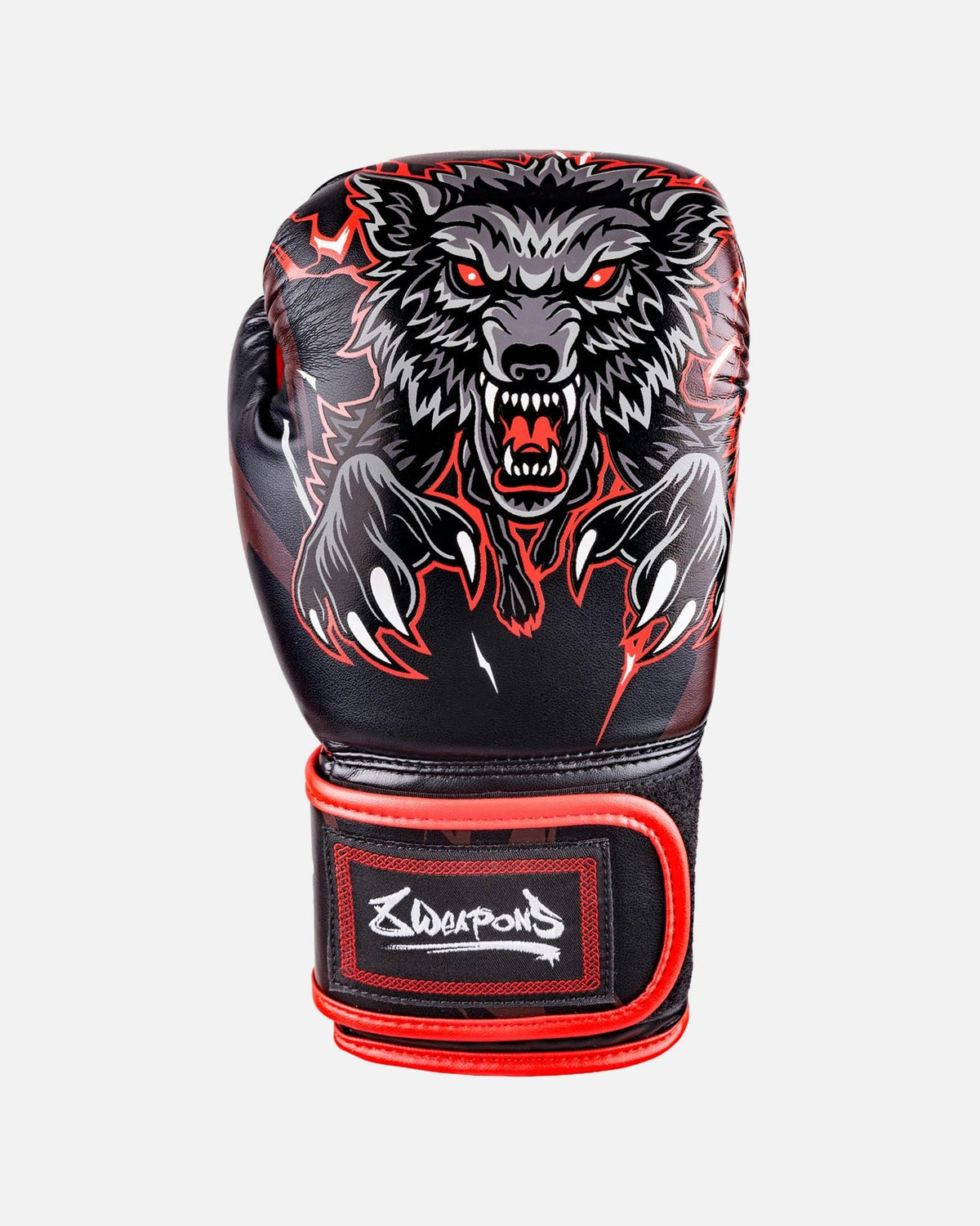8 WEAPONS Boxhandschuhe Beastial Wolf Kinder - Schwarz/Rot