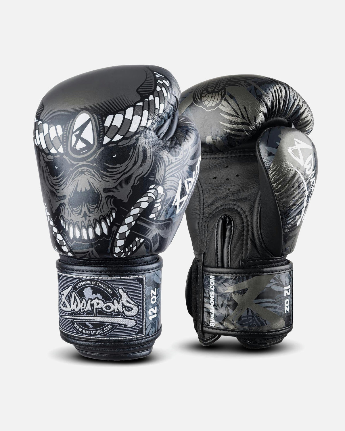 8 WEAPONS Boxhandschuhe Bone Island - Schwarz
