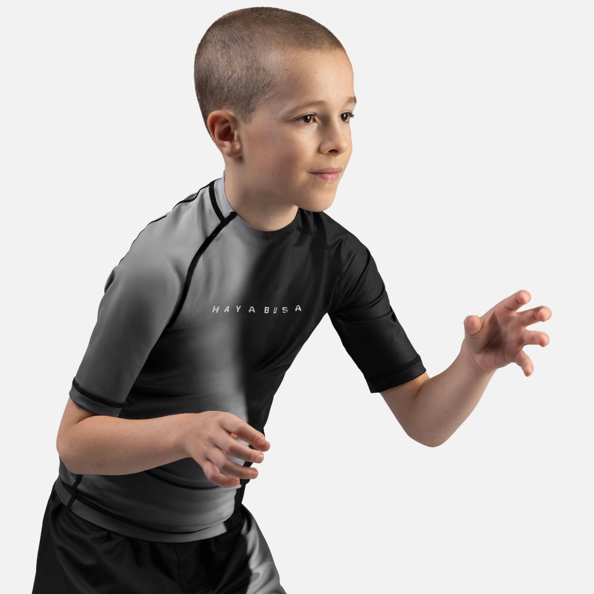 Hayabusa Rashguard Apex Nova Kurzarm Kinder - Schwarz
