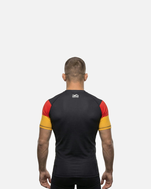 Phantom Athletics Rashguard Germany Kurzarm - Schwarz/Rot/Gold